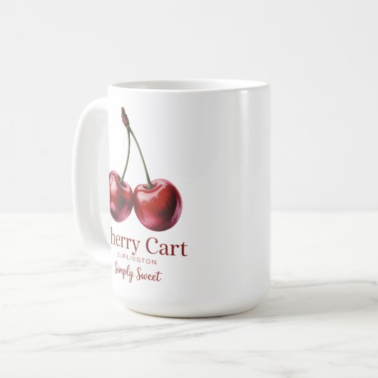 Cherry Cart Koffiemok (Voorkant links)