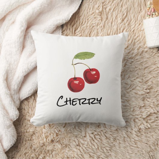Cherry ❤️ cerise Lancer Oreiller (Couverture)