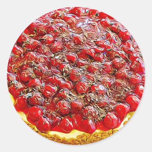 Cherry Cheesecake Food Dessert Stickers (Voorkant)