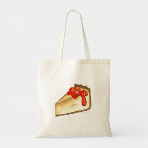Cherry Cheesecake NYC Foodie Dessert Canvas tas