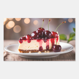 Cherry Cheesecake Rechthoekige Sticker