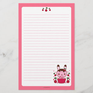 Cherry Chocolate Truffle Bunny Briefpapier