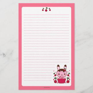 Cherry Chocolate Truffle Bunny Briefpapier