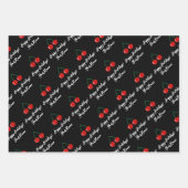 Cherry Christmas fun Feuilles de papier d'emballag (Devant 2)