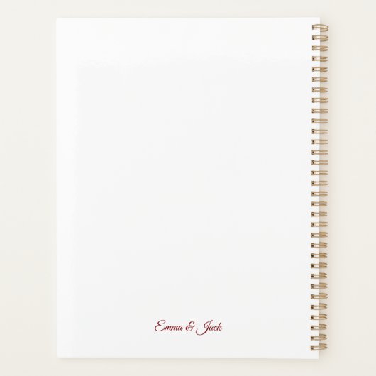 Cherry Coded Valentine's Day Planner personnalisé (Dos)