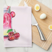 Cherry Cool Boire Fruits Serviette de cuisine (Quart Plié)