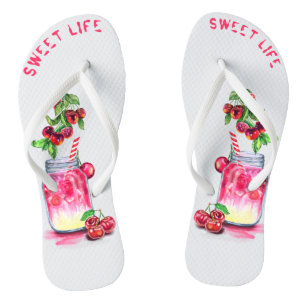 Cherry Cool Drink Fruits Teenslippers