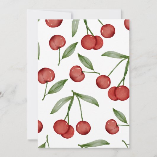 Cherry Coquette Bows Anniversaire Invitation (Dos)