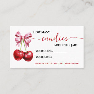Cherry Coquette Combien de bonbons Carte de jeu de