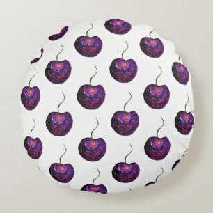 Cherry Cotton Rond Sierkussen (16") Kussen