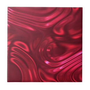 Cherry Crimson Red Swirl Tegeltje