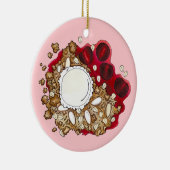 Cherry Crumble Cobbler Dessert Ice Cream Voedsel Keramisch Ornament (Rechts)