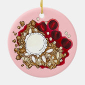 Cherry Crumble Cobbler Dessert Ice Cream Voedsel Keramisch Ornament (Achterkant)