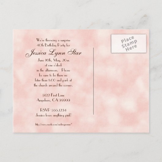 Cherry Cupcake 40e Anniversaire Fête Invitation (Dos)