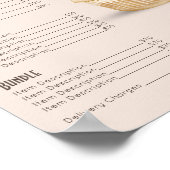 Cherry Cupcake Blush Menu Bakkerij Prijslijst Poster (Hoek)