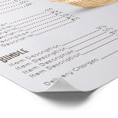 Cherry Cupcake Grey Menu Bakkerij Prijslijst Poster (Hoek)