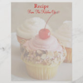 Cherry Cupcake Recipe Letterhead (Voorkant)