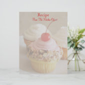 Cherry Cupcake Recipe Letterhead (Staand voorkant)