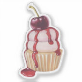 Cherry Cupcake Sticker (Voorkant)