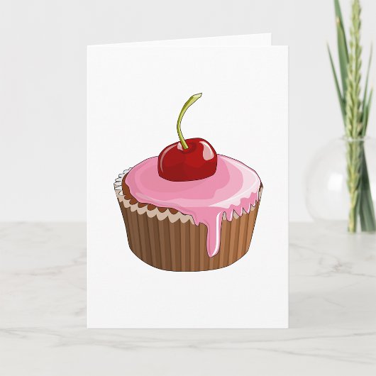 Cherry Cupcake Wenskaarten Kaart