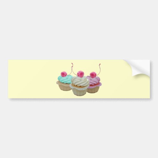 Cherry cupcakes bumpersticker (Voorkant)