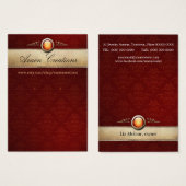 Cherry Damask Pattern oorringen Display Kaart (Voorkant /achterkant)