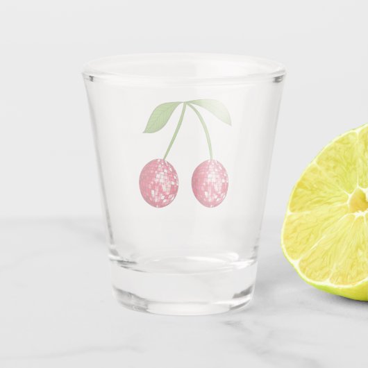 Cherry Disco Ball Shot Glass Shot Glas (Achterkant)