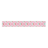 Cherry Dot Pattern – Retro Fruit Gift & Decor Grosgrain Lint (Voorkant)