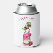 Cherry Drink Koelbox - aangepaste tekst Blikjeskoeler (Blikje Achterkant)