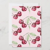 Cherry Eerste 1e Verjaardagsfeestje Kaart (Achterkant)