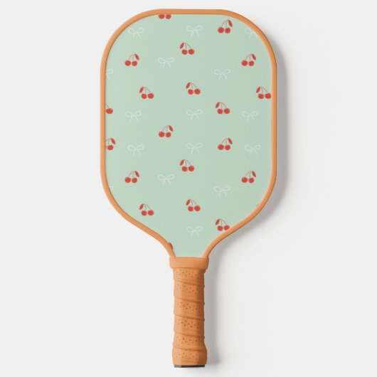 Cherry en Bow Light Groen Pickleball Paddle (Voorkant)