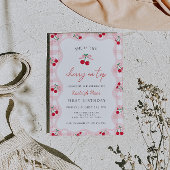 Cherry En Haut Invitation Anniversaire
