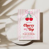 Cherry en haut Invitation d'anniversaire