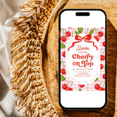 Cherry en haut Invitation d'anniversaire