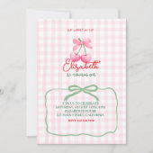 Cherry en haut Premier Invitation d'anniversaire (Devant)