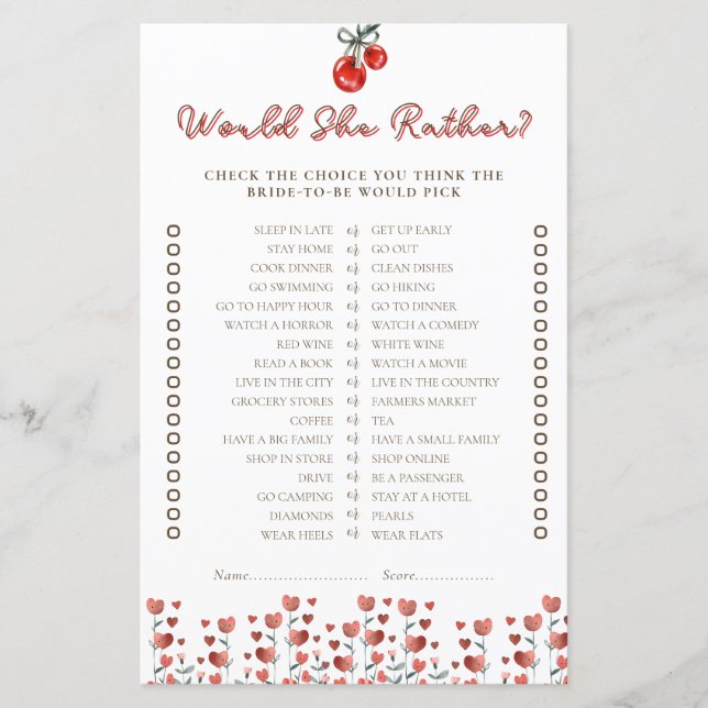 Cherry en Heart zou ze liever spel (Voorkant)