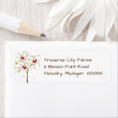 Cherry Étiquette de adresse (En situation)