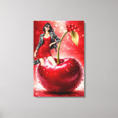 Cherry Fashion Illustration Wall Art Print (Voorkant)