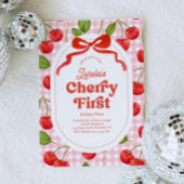 Cherry First Birthday Invitation