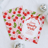 Cherry First Birthday Invitation