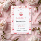 Cherry First Birthday Party Invitation
