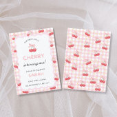 Cherry First Birthday Party Invitation