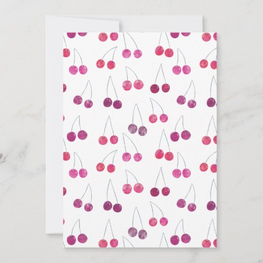 Cherry First Birthday Party Invitation (Dos)