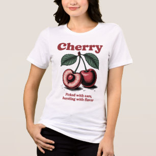 Cherry Fruit Design – met zorg geplukt Tri-Blend Shirt