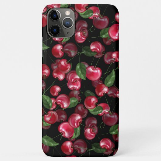 Cherry fruit on black Case-Mate iPhone case (Achterkant)