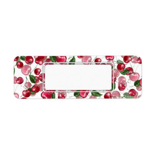 Cherry Fruit patroon Etiket