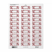 Cherry Fruit patroon Etiket (Full Sheet)