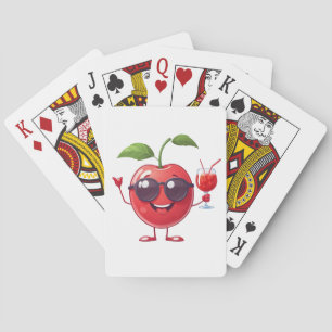 Cherry Fun Vrolijke Vakantie Tropische Drink Party Pokerkaarten