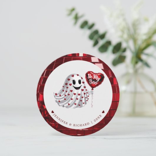 Cherry gecodeerd "Be My Boo" Valentijnsdag Kaart (Staand voorkant)