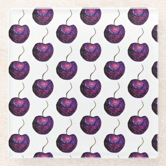 Cherry Glass Onderzetter (Voorkant)